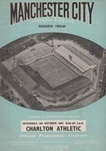 Manchester City v Charlton Athletic 05-Oct-1963
