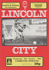 Lincoln City v Charlton Athletic 08-Oct-1986