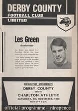 Derby County v Charlton Athletic 09-Nov-1968
