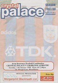 Crystal Palace Reserves v Charlton Athletic Reserves 13-Jan-1998