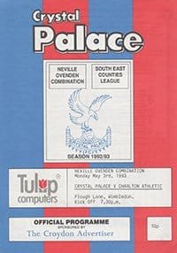 Crystal Palace Reserves v Charlton Athletic Reserves 03-May-1993