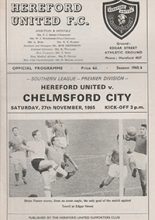 Hereford United v Chelmsford City 27-Nov-1965