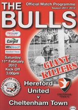 Hereford United v Cheltenham Town 11-Feb-2012