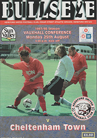 Hereford United v Cheltenham Town 25-Aug-1997