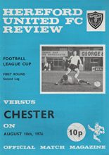 Hereford United v Chester 18-Aug-1976