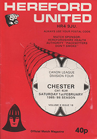 Hereford United v Chester City 01-Feb-1986