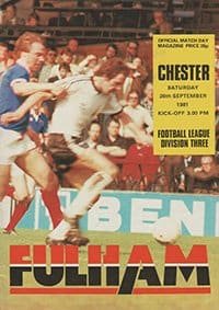 Fulham v Chester 26-Sep-1981