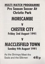 Morecambe v Chester City 02-Aug-1991