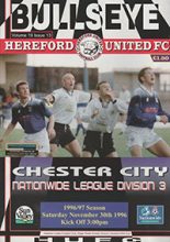 Hereford United v Chester City 30-Nov-1996