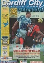 Cardiff City v Chesterfield 12-Nov-1999