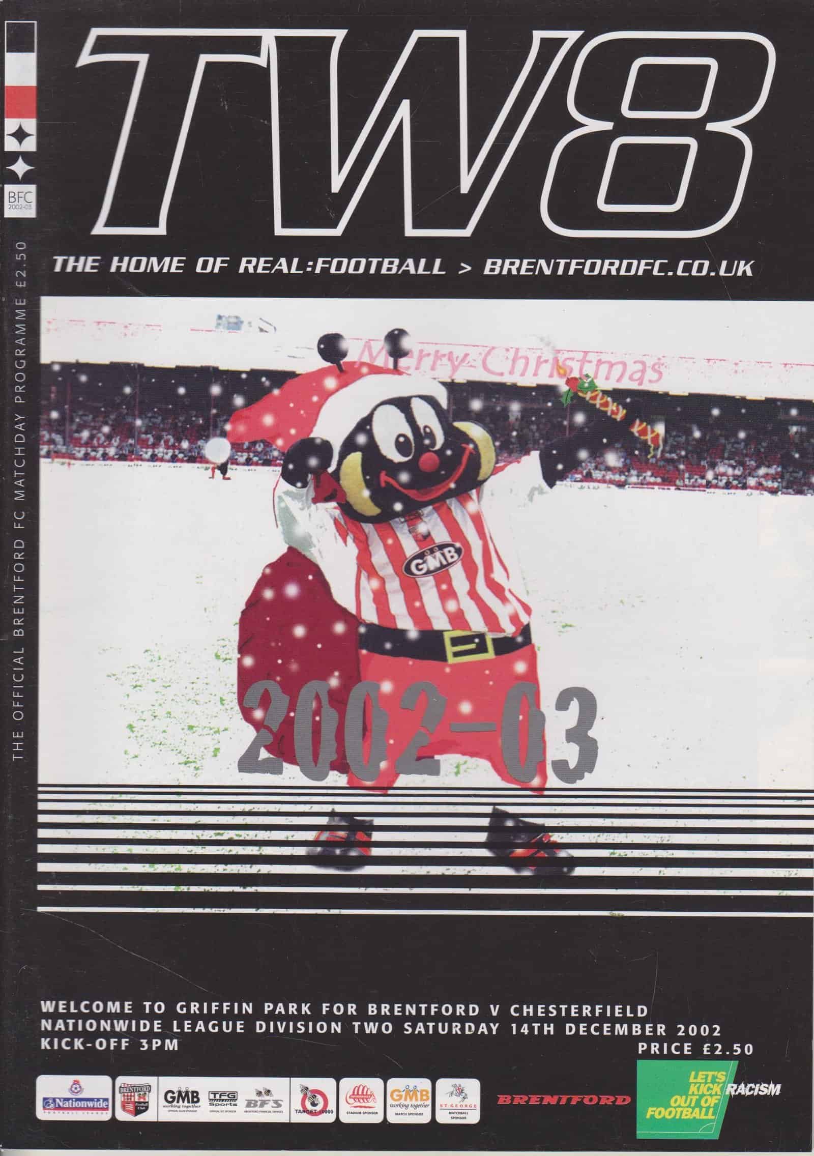 Brentford v Chesterfield 14-Dec-2002