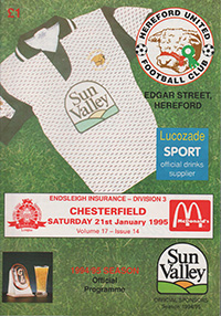 Hereford United v Chesterfield 21-Jan-1995