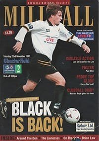 Millwall v Chesterfield 22-Nov-1997