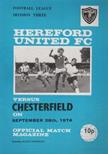 Hereford United v Chesterfield 28-Sep-1974