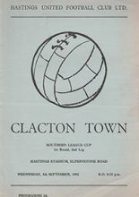 Hastings United v Clacton Town 05-Sep-1962