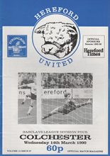 Hereford United v Colchester United 14-Mar-1990