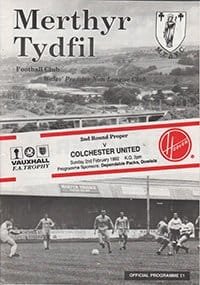 Merthyr Tydfil v Colchester United 02-Feb-1992