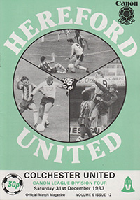 Hereford United v Colchester United 31-Dec-1983