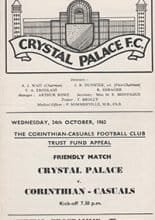 Crystal Palace v Corinthian Casuals 24-Oct-1962