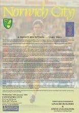 Norwich City v Coventry City 13-Jan-1993