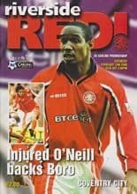 Middlesbrough v Coventry City 19-Feb-2000