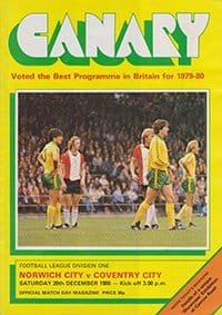 Norwich City v Coventry City 20-Dec-1980