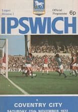 Ipswich Town v Coventry City 25-Nov-1972