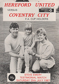 Hereford United v Coventry City 25-Jul-1987