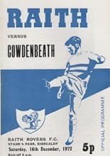 Raith Rovers v Cowdenbeath 16-Dec-1972