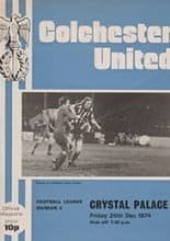 Colchester United v Crystal Palace 20-Dec-1974