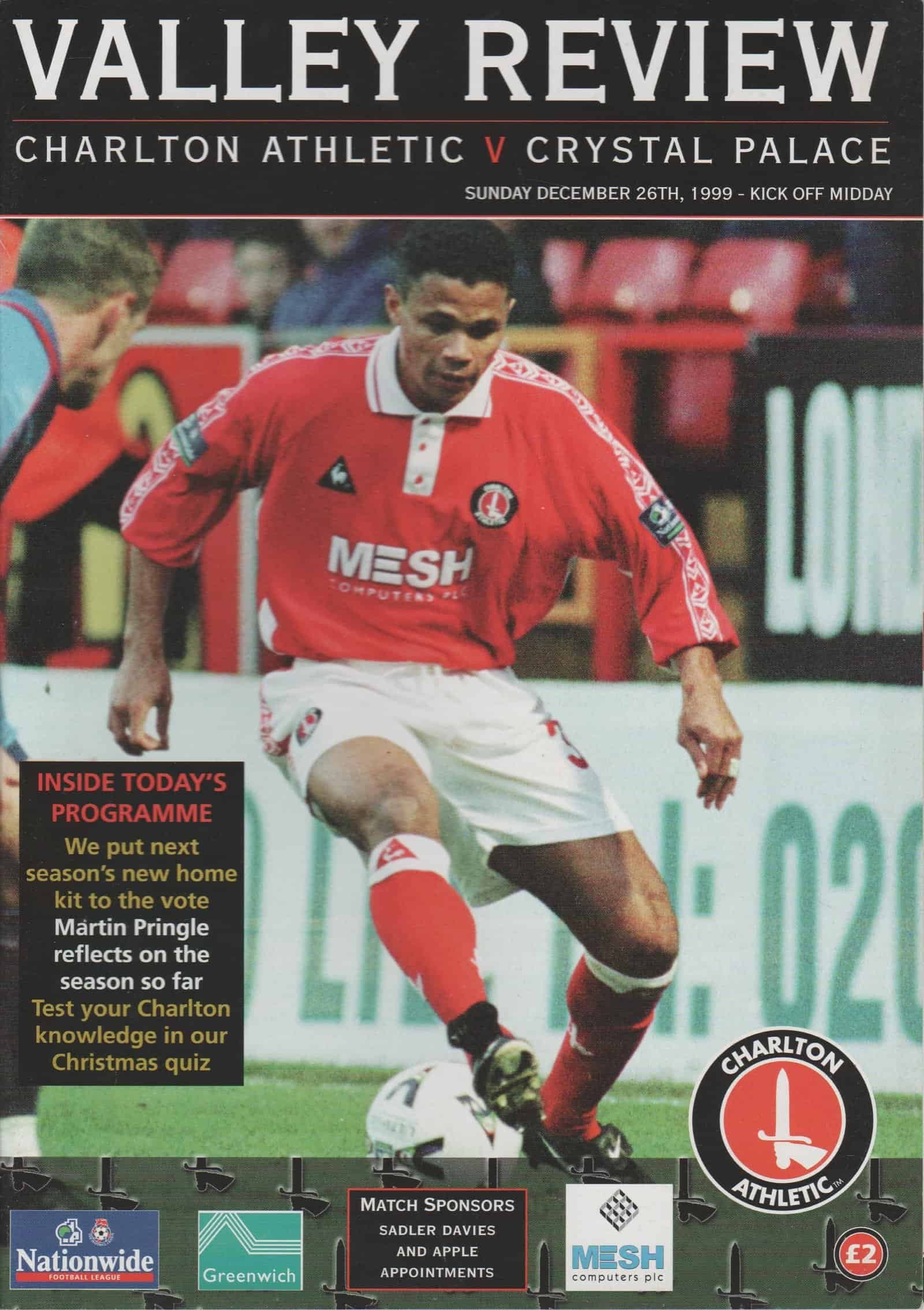 Charlton Athletic v Crystal Palace 26-Dec-1999