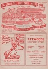 Walsall v Crystal Palace  26-Apr-1956