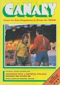 Norwich City v Crystal Palace 29-Oct-1980