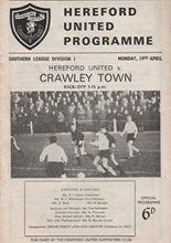 Hereford United v Crawley Town 19-Apr-1965