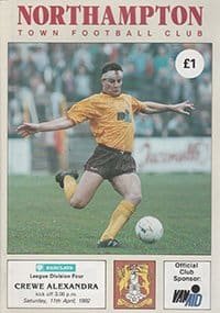 Northampton Town v Crewe Alexandra 11-Apr-1992