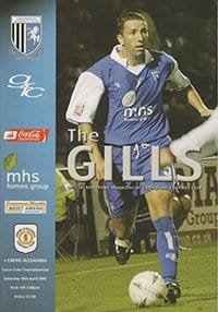 Gillingham v Crewe Alexandra 16-Apr-2005