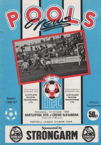 Hartlepool United v Crewe Alexandra 01-Oct-1986