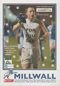 Millwall v Crewe Alexandra 20-Dec-2008