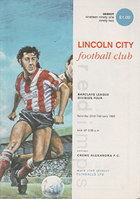 Lincoln City v Crewe Alexandra 22-Feb-1992