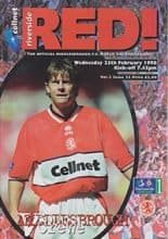 Middlesbrough v Crewe Alexandra 25-Feb-1998
