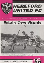 Hereford United v Crewe Alexandra 28-Apr-1973