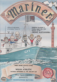 Grimsby Town v Crewe Alexandra 28-Aug-1990