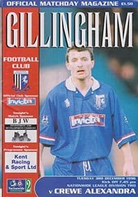 Gillingham v Crewe Alexandra 03-Dec-1996