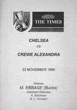 Chelsea Youth v Crewe Alexandra Youth 22-Nov-1999