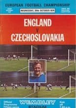 England v Czechoslovakia 30-Oct-1974