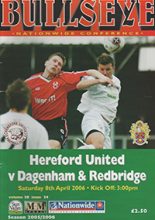 Hereford United v Dagenham and Redbridge 08-Apr-2006