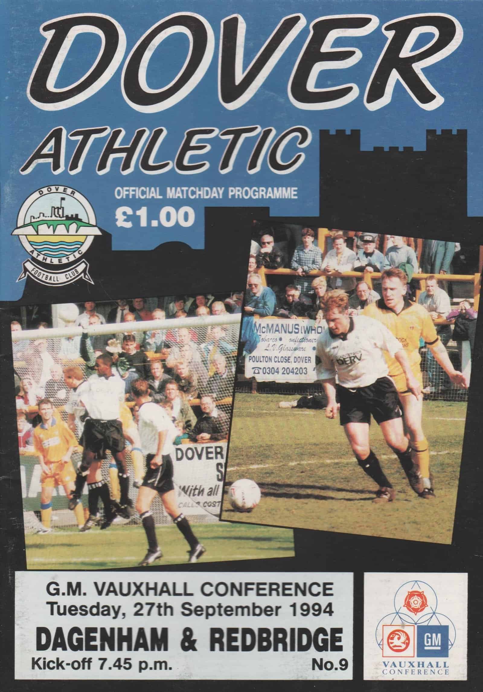 Dover Athletic v Dagenham & Redbridge 27-Sep-1994