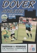 Dover Athletic v Dagenham & Redbridge 31-Oct-1995