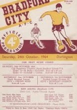 Bradford City v Darlington 24-Oct-1964