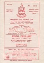Chelmsford City v Dartford 01-Apr-1961